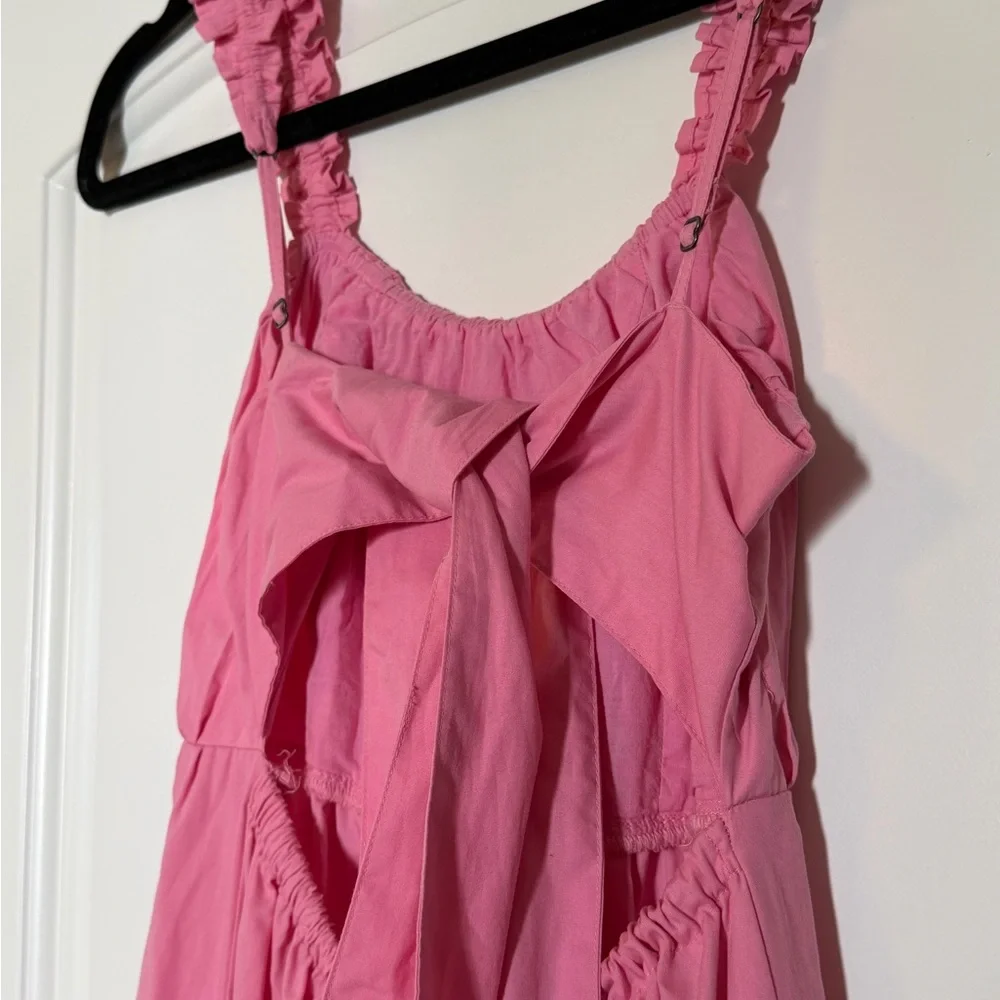 Abercrombie & Fitch Bow Back Poplin Maxi Dress